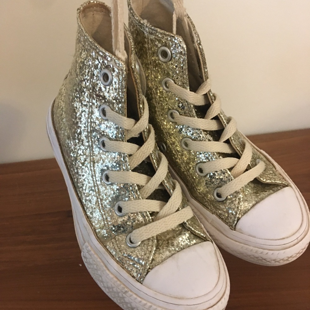 Converse All Star Gold Glitter Sneaker